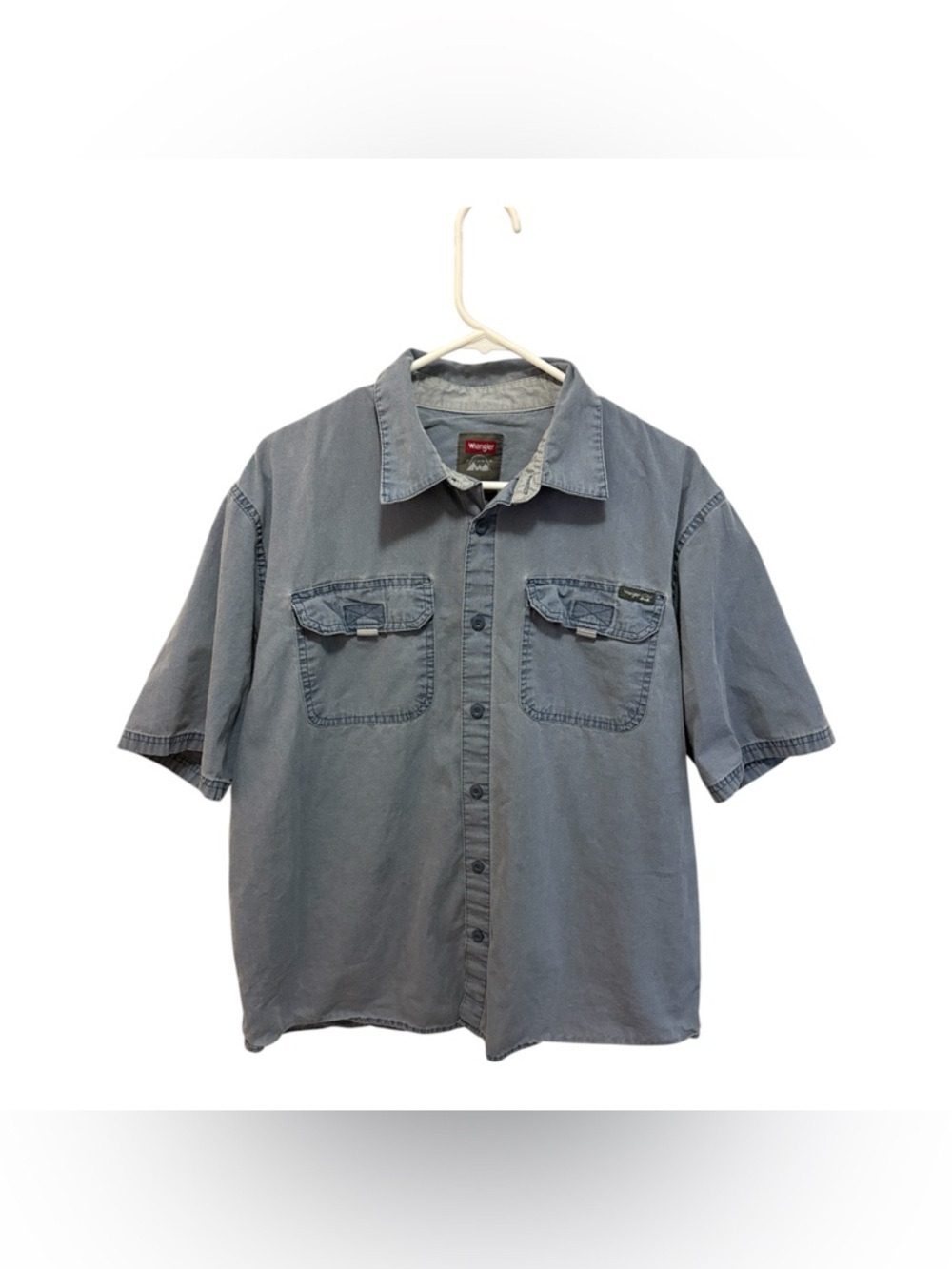 Vintage Wrangler Men's Denim Blue Casual Shirt